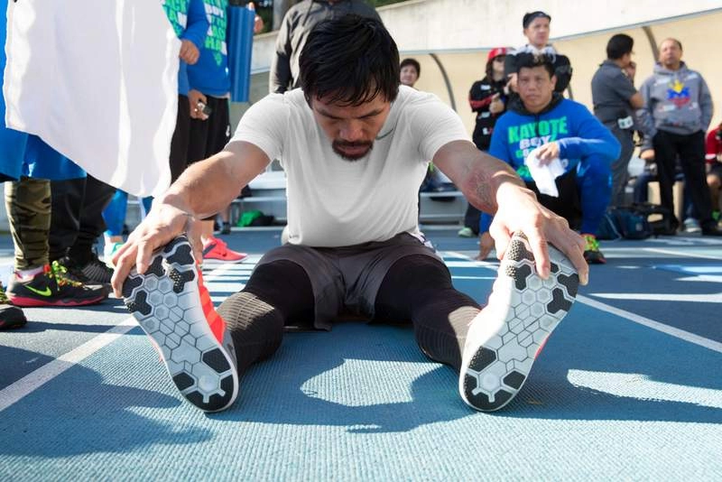 Manny Pacquiao "Pacman" entrenando con equipamiento Nike