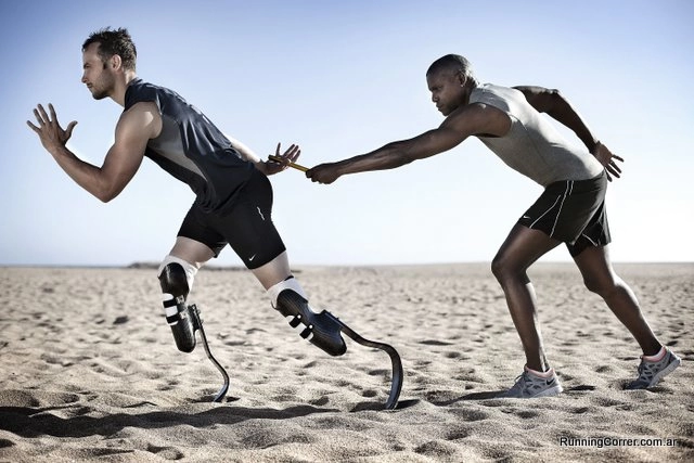 OscarPistorius y Carl Lewis