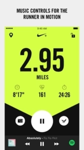 Nike+ Run Club app - Pantalla mientras corres