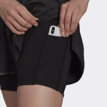 Shorts running adidas Adizero dos en uno para mujer (2022) - Detalle bolsillo calza